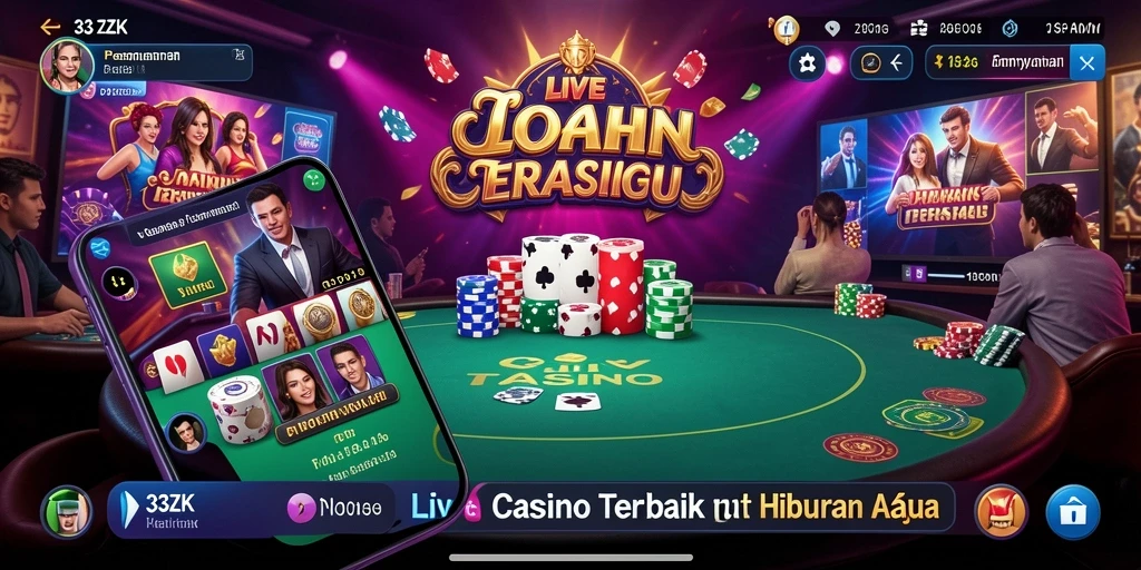 Gameplay menarik dalam aplikasi Live Casino 33ZK yang menghidupkan suasana kasino.