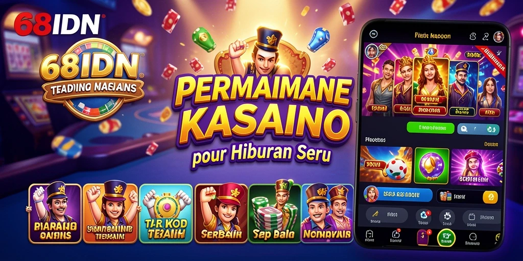 Tampilan menarik dari gameplay kasino di 68IDN.