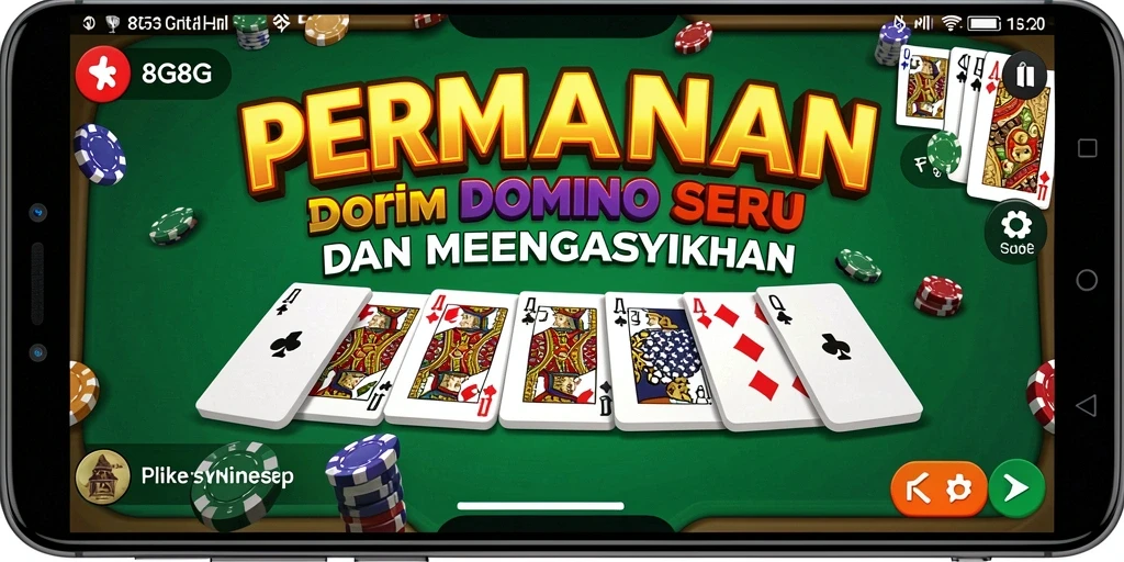 Tampilan gameplay menggambarkan keseruan permainan Domino.