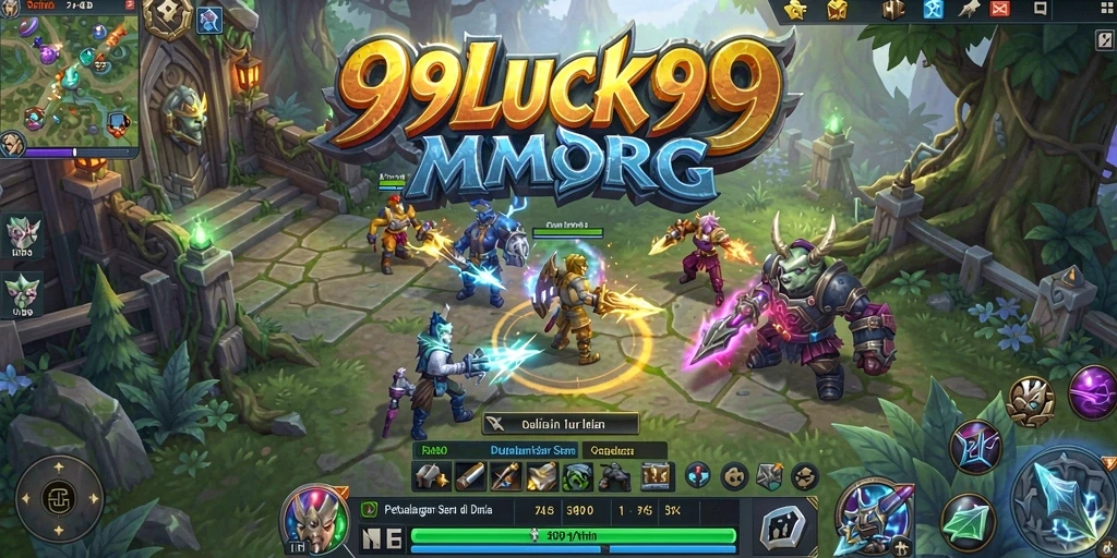 Screenshot gameplay 99LUCK99 yang menampilkan pertempuran seru.