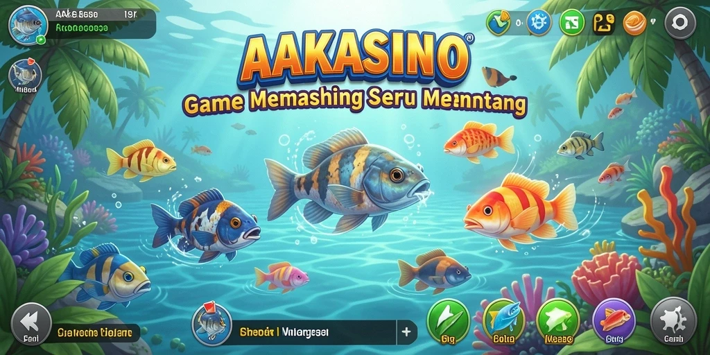 Screenshot gameplay AAKASINO yang menarik saat menangkap ikan.