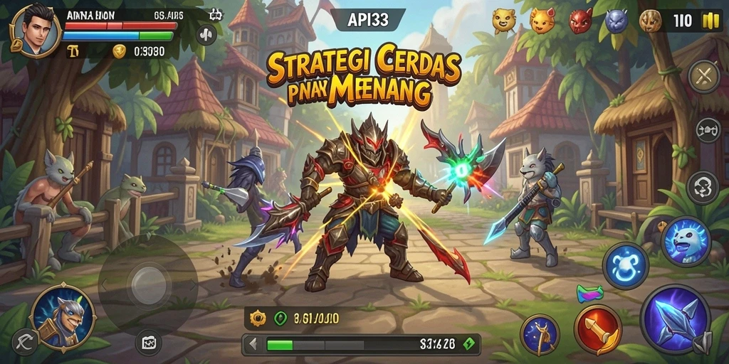 Tampilan gameplay epik dari API33 dengan strategi yang mendalam.