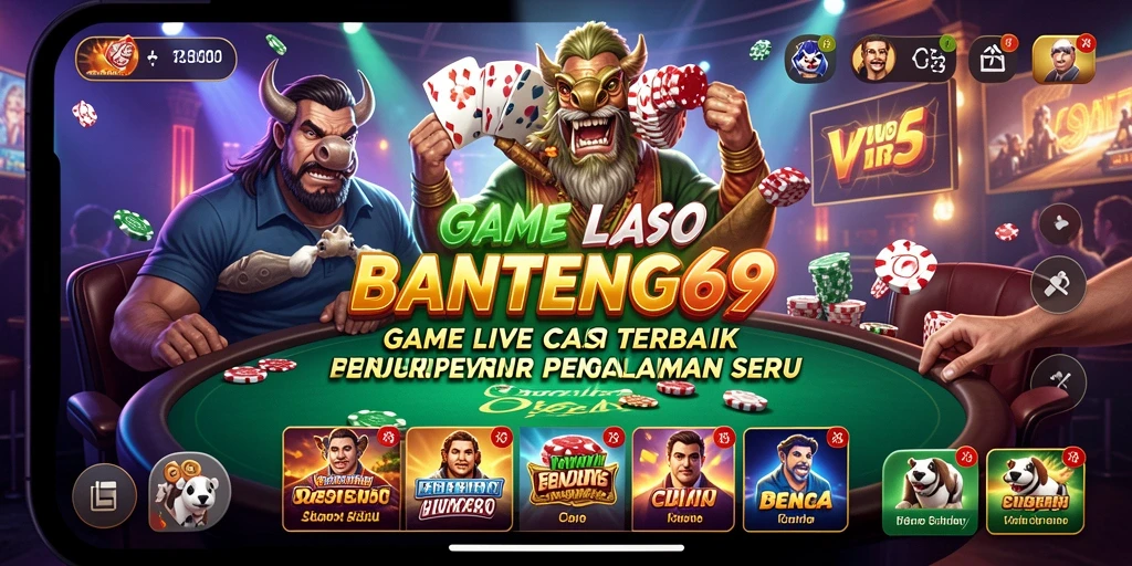 Tampilan permainan Live Casino yang seru dan interaktif di BANTENG69.
