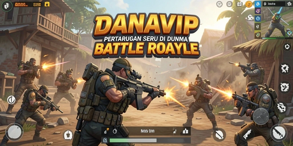 Tampilan gameplay menegangkan di <strong>DANAVIP</strong> saat pertempuran berlangsung.