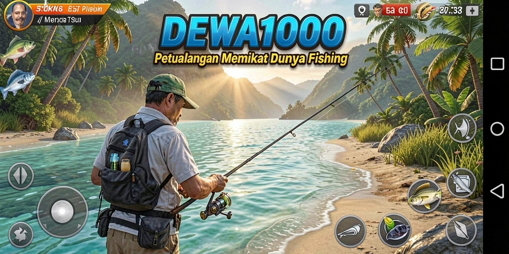 Tangkapan ikan yang mengesankan dalam gameplay DEWA1000.