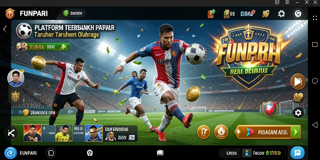 Tampilan gameplay menarik dari aplikasi FUNPARI dengan berbagai opsi taruhan olahraga.