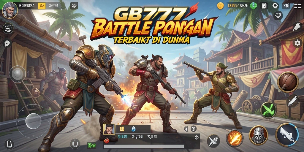 Screenshot menampilkan aksi mendebarkan di medan perang GB777.
