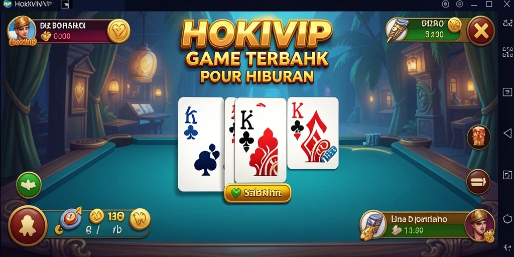 Screenshot utama HOKIVIP menampilkan gameplay seru domino.