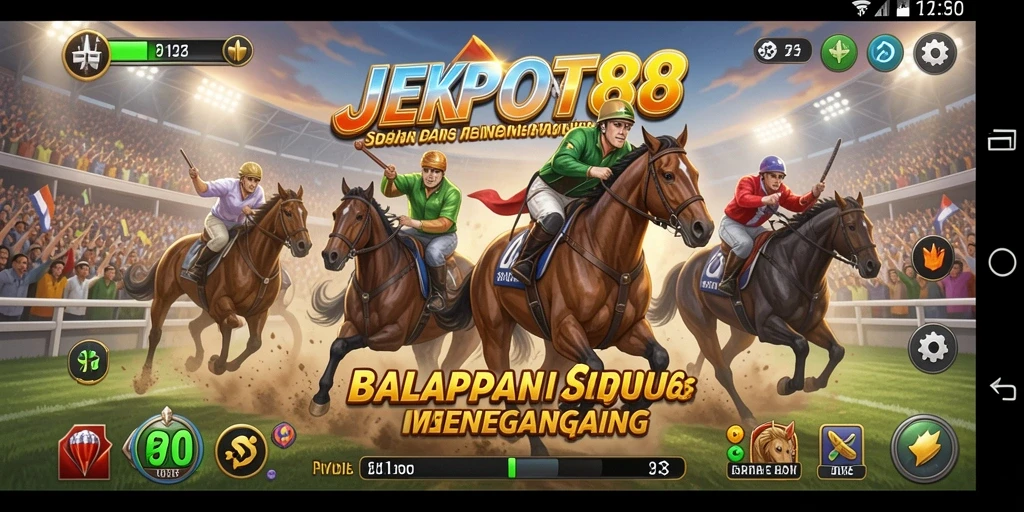 Gameplay mendebarkan dari JEKPOT88 saat balapan di jalur menantang.