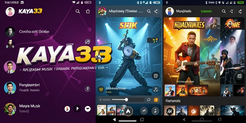 Tampilan gameplay KAYA33 dengan berbagai pilihan musik menarik.