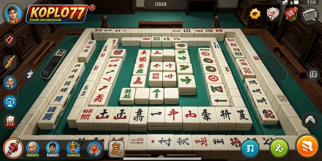 Tampilan gameplay Mahjong yang menarik dan interaktif di KOPLO77.