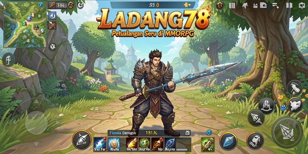 Tampilan gameplay seru di LADANG78 dengan aksi pertempuran yang mendebarkan.