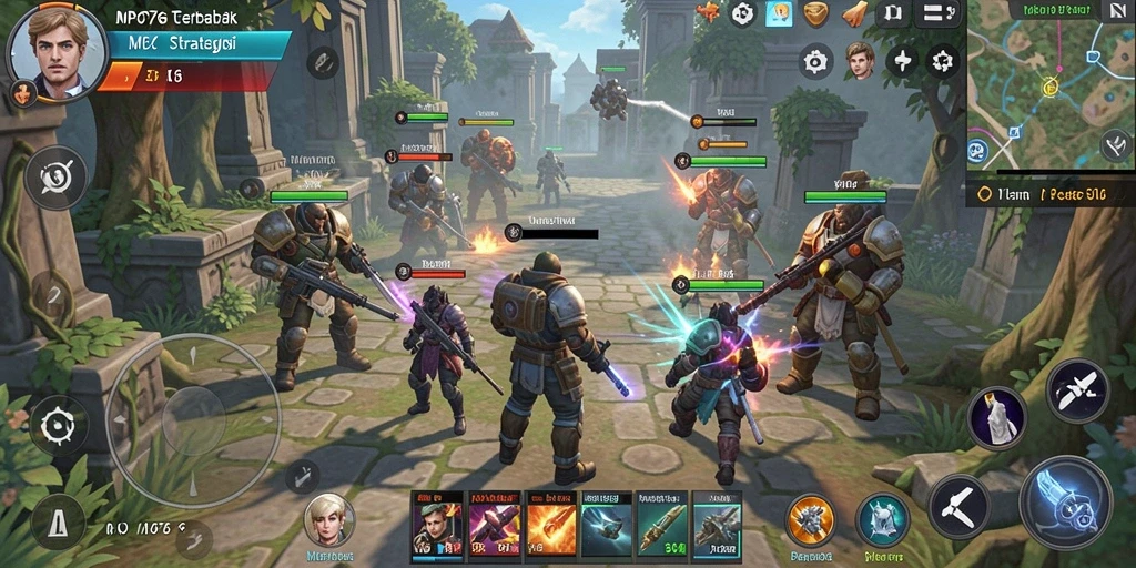 Gameplay MPO76 yang menampilkan pertempuran strategi yang menarik.