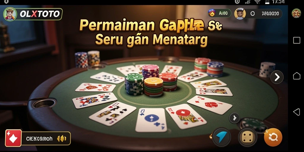 Screenshot gameplay OLXTOTO dengan tampilan menarik pada permainan Gaple.