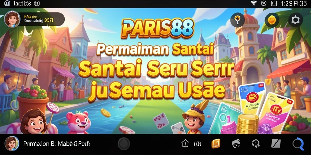 Tampilan gameplay seru dan menyenangkan di PARIS88.