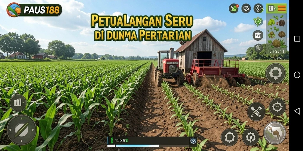 Tampilan gameplay PAUS188 yang menonjolkan keseruan bertani.