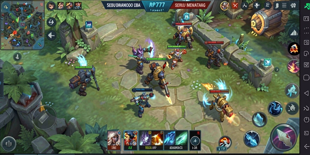 Tampilan gameplay menarik di RP777 dengan aksi seru.
