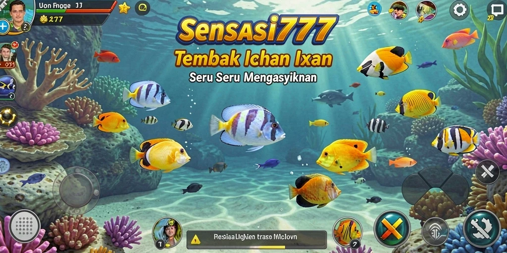Tampilan gameplay Tembak Ikan yang mengasyikkan di SENSASI777.