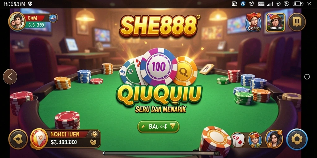 Tampilan menarik dari gameplay QiuQiu yang seru.
