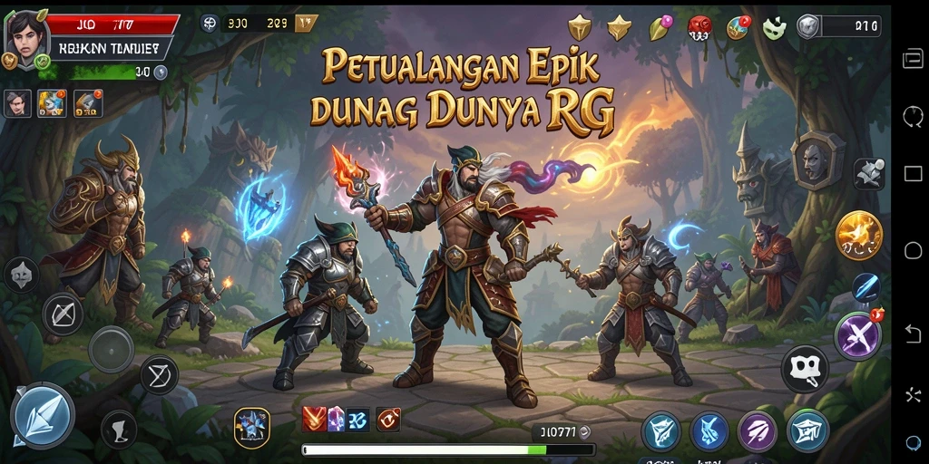 Screenshot SJO777 menampilkan aksi pertarungan epik dalam gameplay RPG.
