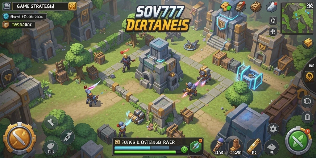Screenshot SOV777 menunjukkan aksi seru game Tower Defense.