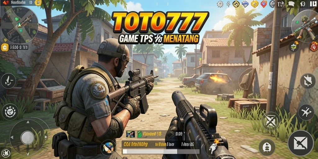 Tangkapan layar utama TOTO777 menampilkan aksi gameplay TPS yang mendebarkan.