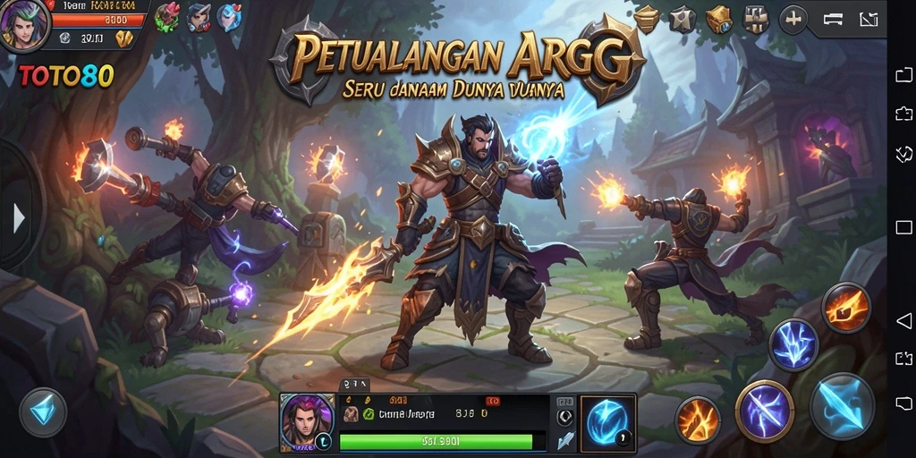 Tampilan gameplay seru di TOTO80 dengan pertarungan epik.