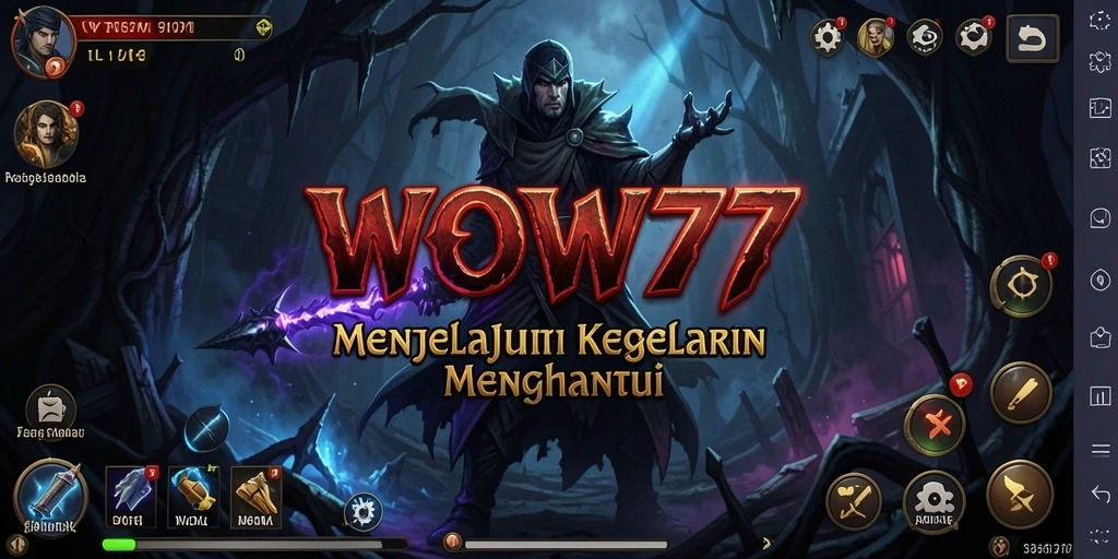 Tampilan gameplay WOW77 yang menegangkan dan menyeramkan.